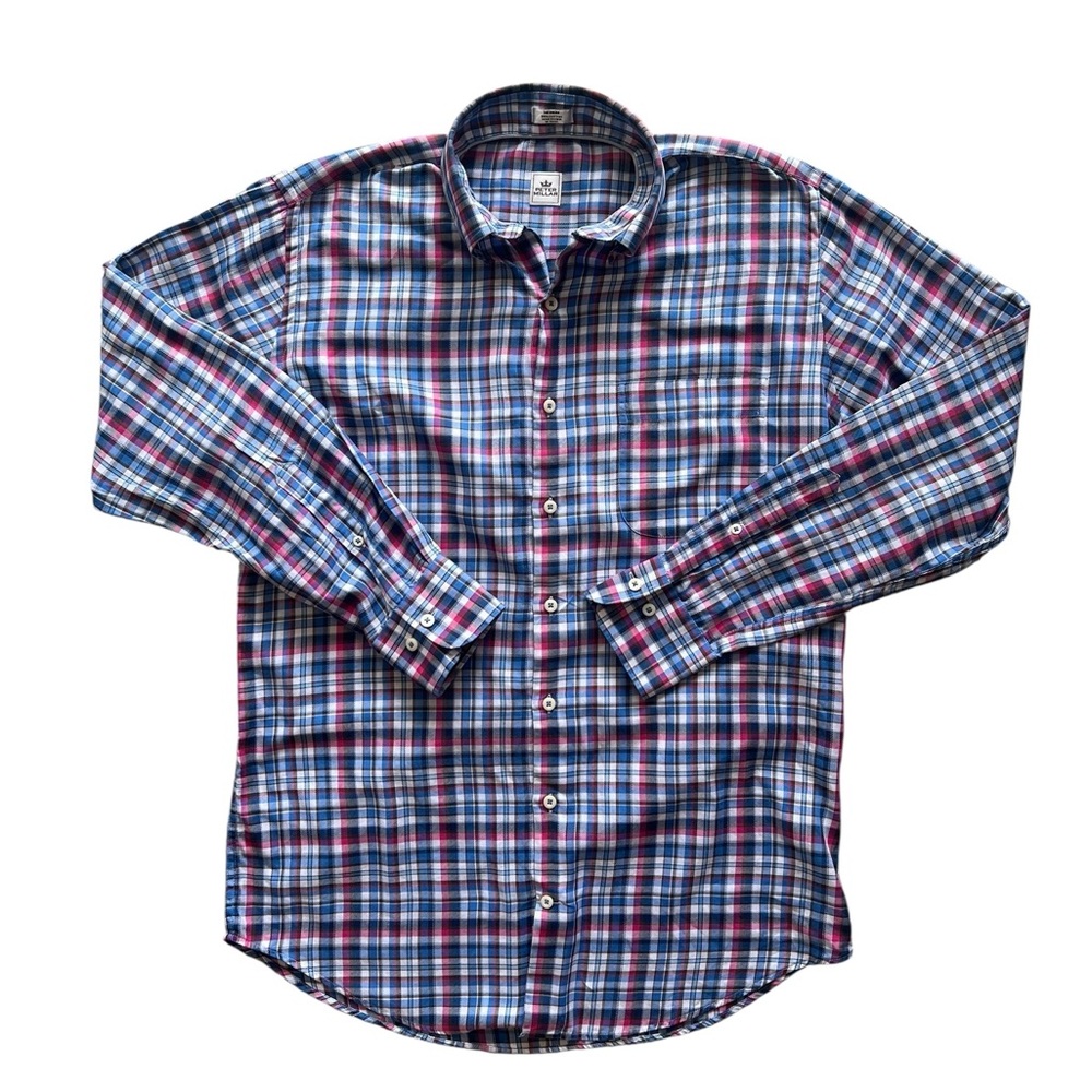 Peter Millar pink and Blue Casual Button Down Shirt